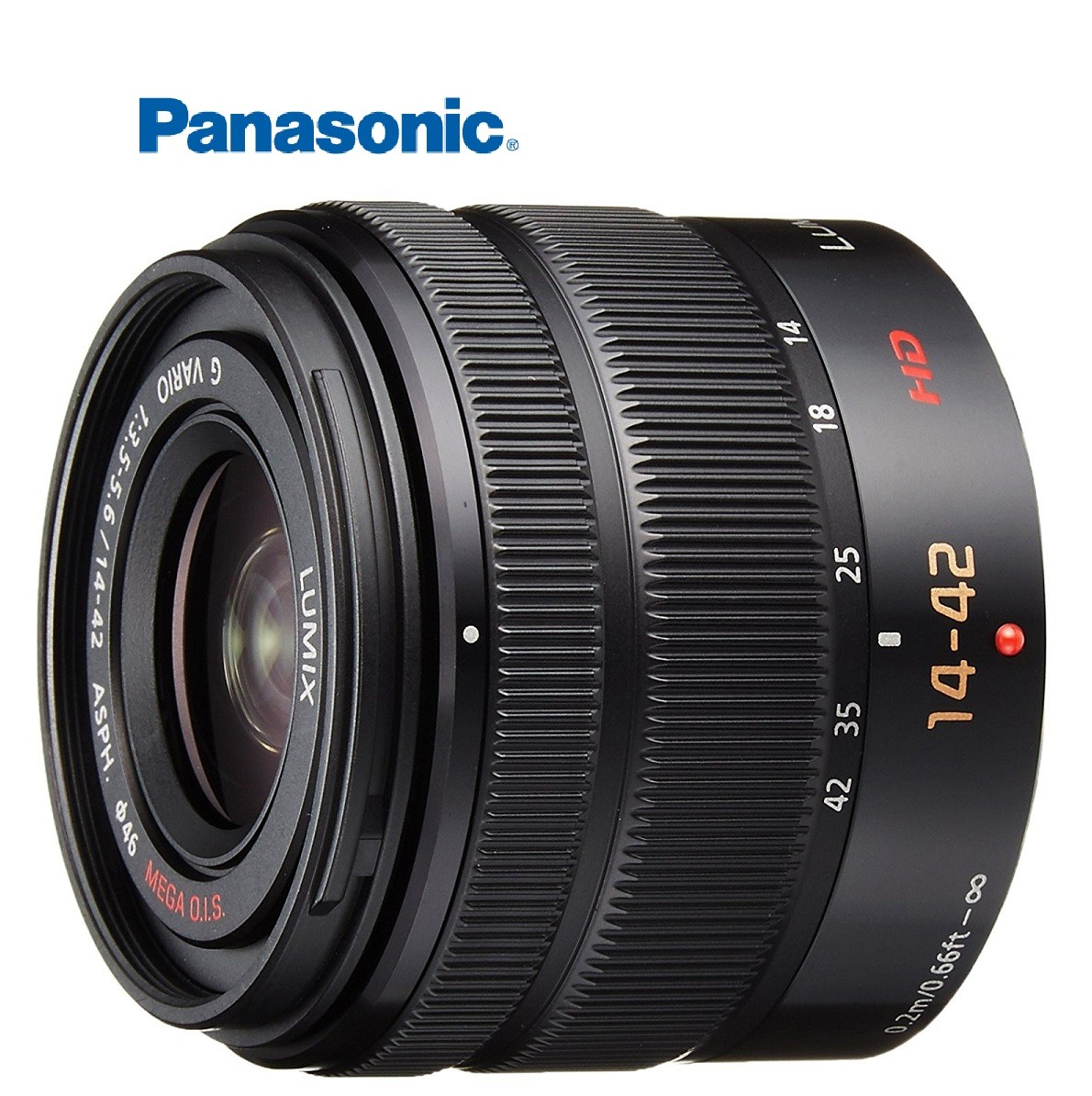 PANASONIC Lumix G VARIO 14-42mm II F3.5-5.6 czarny + osłona PRZECIWSŁONECZNA