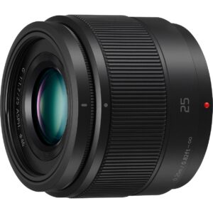 PANASONIC Lumix G 25mm F1.7 czarny + osłona PRZECIWSŁONECZNA