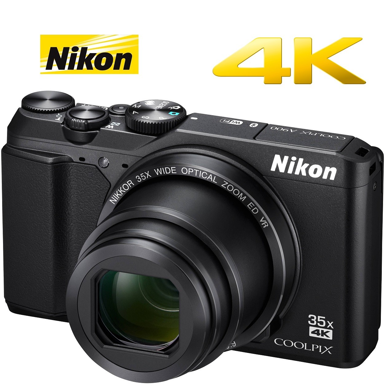 NIKON CoolPix A900 Czarny 4K 35xZOOM WiFi BT + GRATISY + KURIER 0zł