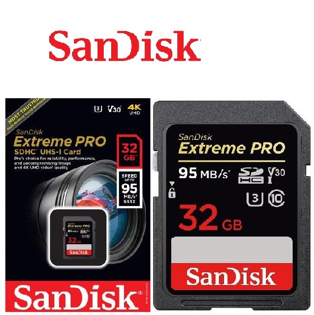 Karta pamięci SANDISK EXTREME PRO SDHC 32GB 95MB/s V30 UHS-I U3