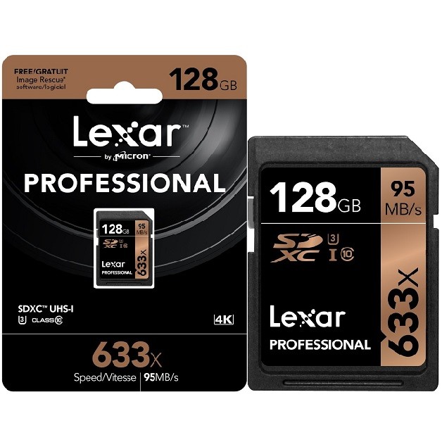 Karta pamięci LEXAR SDXC 128GB 633x UHS-i U-3 95MB/s Class10 V30