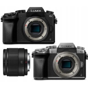 PANASONIC Lumix DMC-G7 srebrny + 25mm F1.7 + filtr UV
