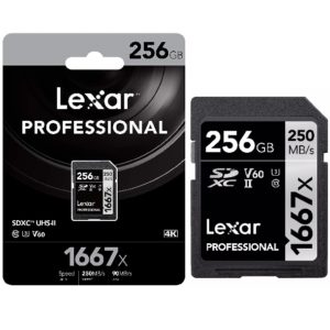 Karta pamięci LEXAR SDXC 256GB 1667x UHS-II U3 V60 250MB/s Class10