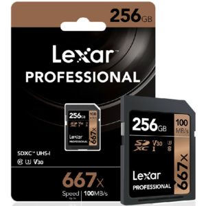 Karta pamięci LEXAR SDXC 256GB 667x UHS-i U-3 100MB/s Class10 V30