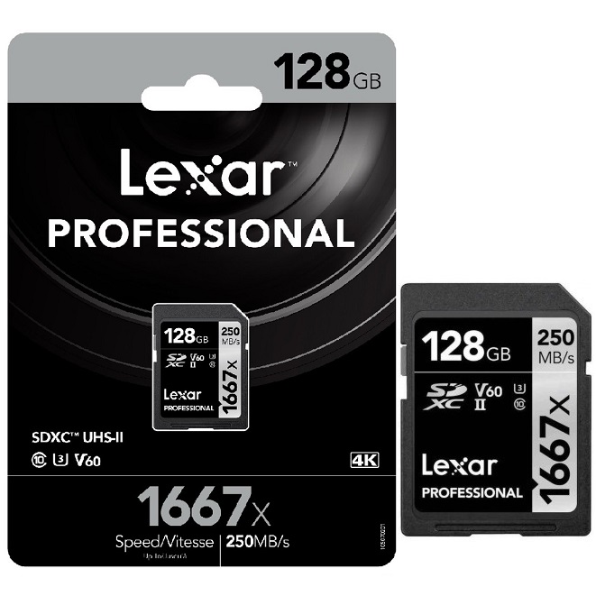 Karta pamięci LEXAR SDXC 128GB 1667x UHS-II U3 V60 250MB/s Class10