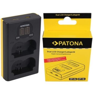 PATONA DUAL LCD Podwójna ładowarka do aku NP-W235 do FUJIFILM X-T4, X-T5, X-H2, X-H2S, X-S20, X-H2S