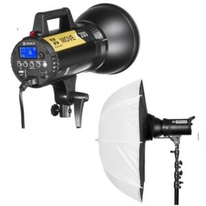 QUADRALITE MOVE X 200 Lampa studyjna + SOFTBOX parasolkowy