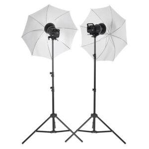 QUADRALITE Up! X 400 KIT Lampy błyskowe 2szt. UP! X200 + MEGA zestaw: 2 statywy, 2 parasolki, 2 zasilacze itp