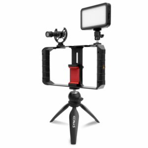 SYNCO Vlogger KIT 1 - mikrofon nakamerowy M1S + panel LED + statyw + uchwyt video + zestaw