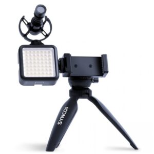 SYNCO Vlogger KIT 2 - mikrofon nakamerowy M1S + panel LED + statyw + zestaw 2