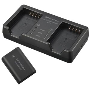 OM SYSTEM SBCX-1 zestaw: podwójna ładowarka BCX-1 i akumulator BLX-1 do aparatu OM-1, OM-1 II i gripa HLD-10