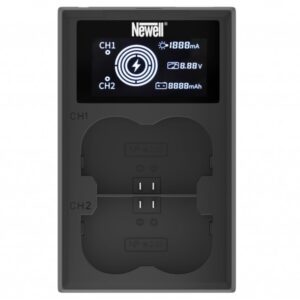 NEWELL FDL-USB-C ładowarka dwukanałowa z LCD do akumulatorów NP-W235 do FUJIFILM X-T4, X-T5, X-H2, X-H2S, X-S20