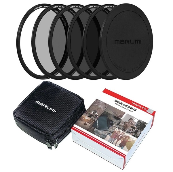 MARUMI Magnetic Slim MOViE KIT 82mm zestaw: adapter magn. + 4 filtry szare ND2, ND4, ND8, ND16 + dekielek magn.