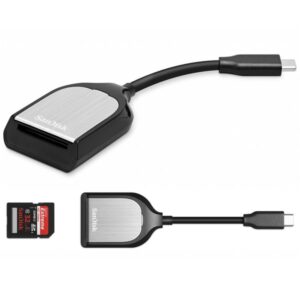 Czytnik kart pamięci: SD SDHC SDXC SANDISK EXTREME PRO SD UHS-I UHS-II USB 3.0/2.0 na USB-C