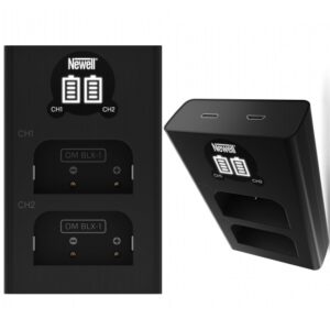 NEWELL DL-USB-C ładowarka do 2 akumulatorów BLX-1 do OLYMPUS OM SYSTEM OM-1, OM-1 II i gripa HLD-10