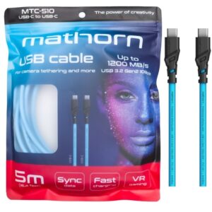 MATHORN MTC-510 5m. kabel do tetheringu 10GBPS 60W USB-C na USB-C