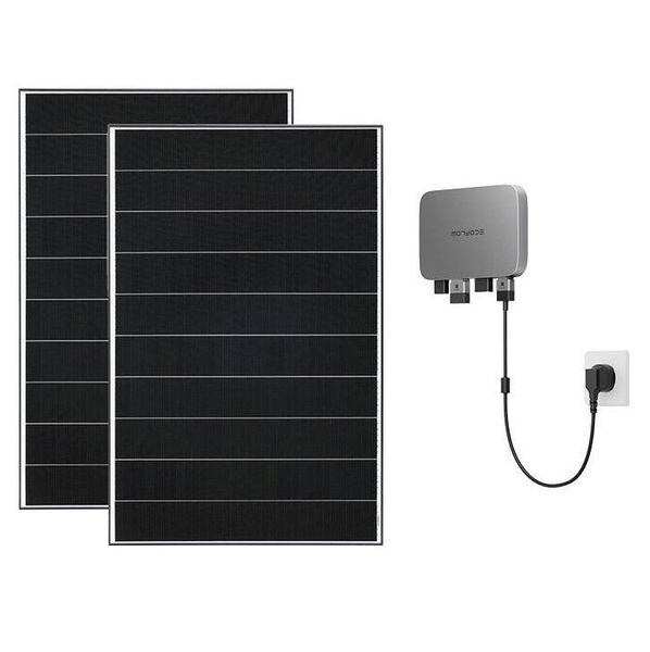 ECOFLOW BASIC Fotowoltaika balkonowa zestaw : 2x PANEL 395W + kable + moduł
