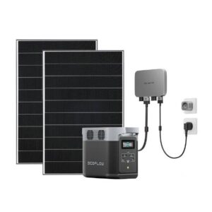 ECOFLOW BASIC PLUS DELTA 2 Fotowoltaika balkonowa zestaw : Stacja + 2x PANEL 395W + kable + moduł