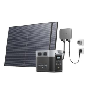 ECOFLOW CLASSIC PLUS DELTA 2 Fotowoltaika balkonowa zestaw : Stacja + 2x PANEL 400W + kable + moduł