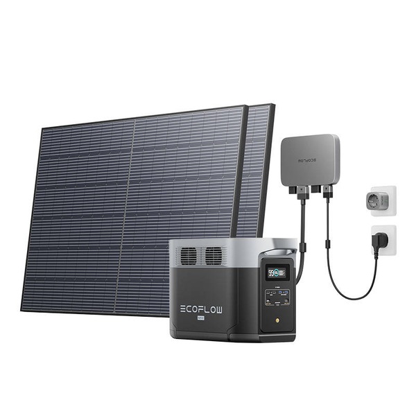 ECOFLOW CLASSIC PLUS DELTA MAX 2000 Fotowoltaika balkonowa zestaw : Stacja + 2x PANEL 400W + kable + moduł