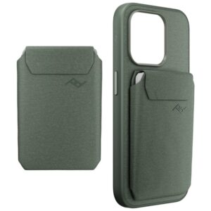 PEAK DESIGN MOBILE WALLET SLIM, płaski portfel z mocowaniem magnetycznym do etui na telefon SZAROZIELONY