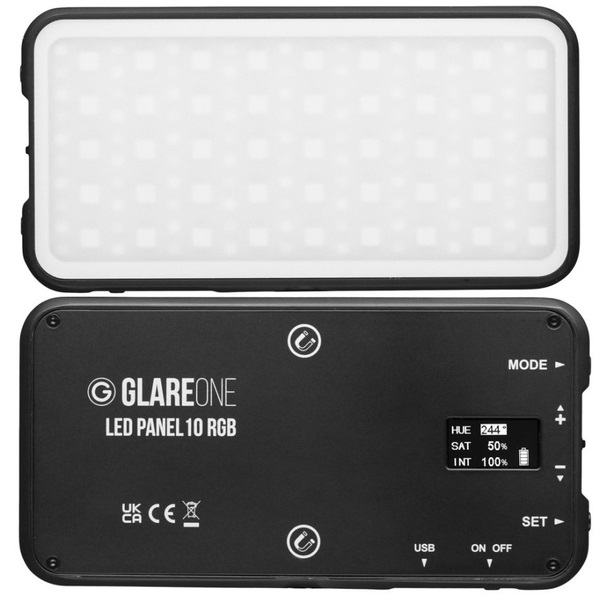 GlareOne Panel LED 10 RGB Kieszonkowa lampa LED o mocy 10W