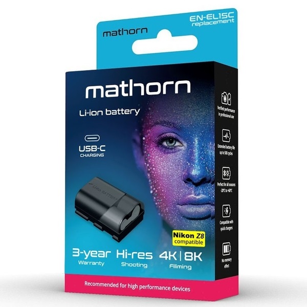 MATHORN MB-211A akumulator 2250mAh USB-C zamiennik EN-EL15C do aparatów NIKON