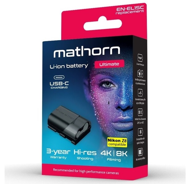 MATHORN MB-212A ULTIMATE akumulator 2400mAh USB-C zamiennik EN-EL15C do aparatów NIKON