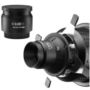 GlareOne Spotlight 50mm - obiektyw projekcyjny z moc. CANON EF do strumienicy GlareOne Spotlight – korpus strumienicy