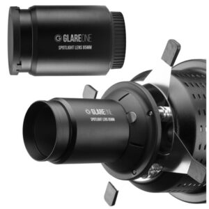 GlareOne Spotlight 85mm - obiektyw projekcyjny z moc. CANON EF do strumienicy GlareOne Spotlight – korpus strumienicy