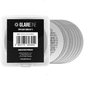 GlareOne Spotlight Gobo Set 3 - zestaw masek do strumienicy