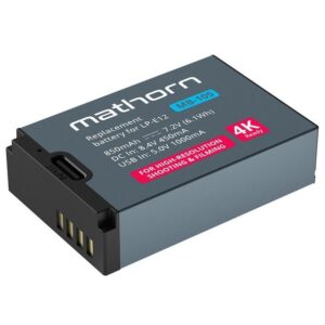 MATHORN MB-105 USB-C akumulator 850mAh ładowanie przez USB-C zamiennik CANON LP-E12 GWARANCJA 3 LATA