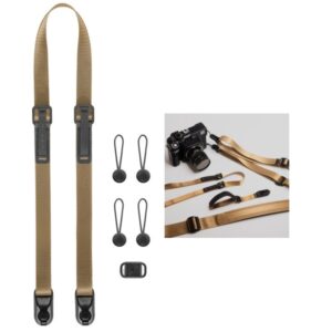 PEAK DESIGN LEASH v3 Coyote - (khaki, brąz wpadający w złoty) Pasek na szyję do lekkich aparatów
