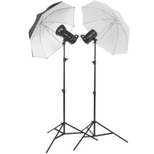 GlareOne LED 1000 Starter Kit - zestaw oświetlenia: 2 lampy światła ciągłego, 2 statywy, 2 parasolki 100cm
