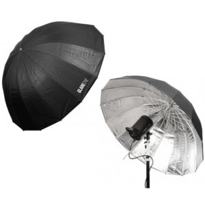 GlareOne ORB DEEP 110cm srebrny, głęboki parasol z dyfuzorem