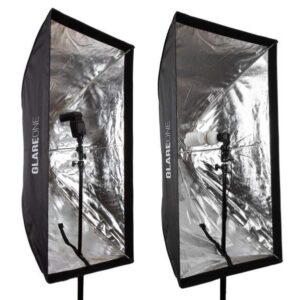 GlareOne Softbox Parasolkowy 80x120cm z dyfuzorem, do lamp reporterskich i studyjnych