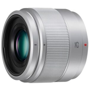 PANASONIC Lumix G 25mm F1.7 srebrny + osłona PRZECIWSŁONECZNA
