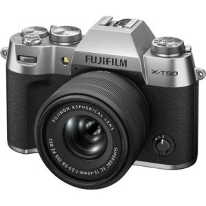 FUJIFILM X-T50 srebrny + 15-45mm F3.5-5.6 OIS PZ