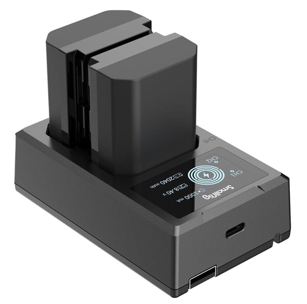 SmallRig 3824 NP-FZ100 SONY zestaw - 2szt akumulator 2040mAh + Ładowarka zewnętrzna na 2 aku do aparatów SONY