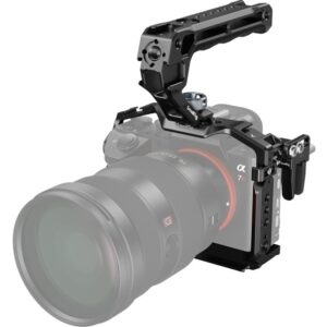 SmallRig 4198 Cage KIT metalowa klatka ochronna + zacisk kabla HDMI + uchwyt górny/rączka do SONY Alpha A7 III, A7R III