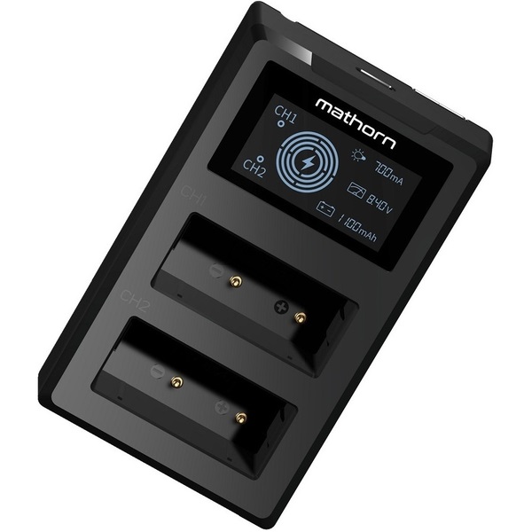 MATHORN MBC-D107 USB-C Ładowarka dwukanałowa z wyświetlaczem LED do CANON LP-E17 GWARANCJA 3 LATA