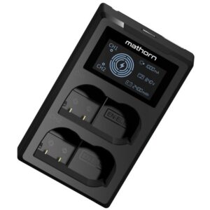 MATHORN MBC-D210 USB-C Ładowarka dwukanałowa z wyświetlaczem LED do NIKON EN-EL15 GWARANCJA 3 LATA