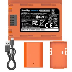 SmallRig 4969 NP-FZ100 USB-C 2400mAh pomarańczowy akumulator z ładowaniem przez USB-C + KABEL do aparatów SONY
