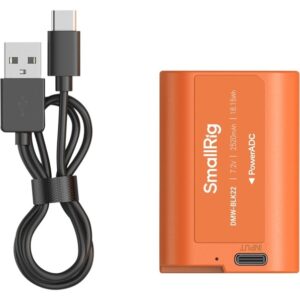 SmallRig 4979 USB-C DMW-BLK22 pomarańczowy akumulator z ładowaniem USB-C + kabel, do aparatów PANASONIC