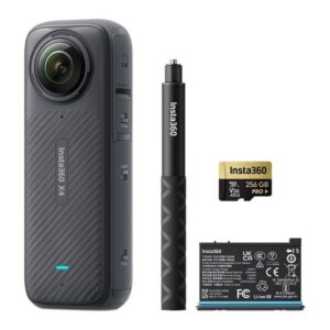 Insta360 X4 Adventure Bundle, zestaw: wysięgnik + karta 256GB + 2xAKU