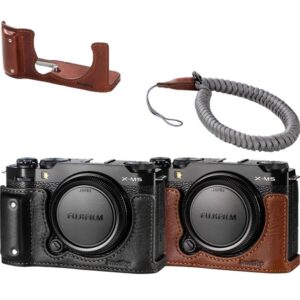 FUJIFILM X-M5 - SmallRig 4880 etui skórzane z paskiem brązowe