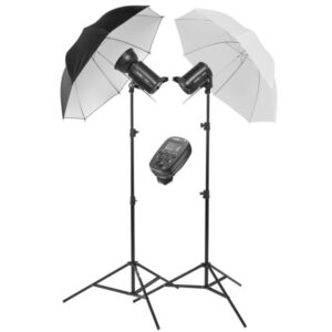 GlareOne VEGA 400 Starter Kit - zestaw oświetlenia: 2 lampy, 2 statywy, 2 parsolki, wyzwalacz