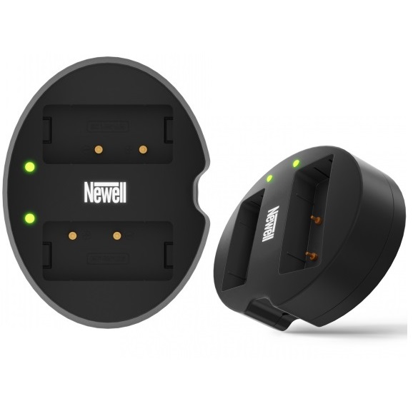 NEWELL SDC-USB podwójna ładowarka do akumulatorów FUJIFILM NP-W126 do FUJIFILM X-S10, X-T2, X-T3, X-T20, X-T30, X-T30 II, X-H1, X-E4, X-T200, X100VI, X100V, X-T50, X-PRO3