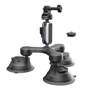 PGYTECH P-GM-224 Uchwyt trójramienny z mocowaniem Suction Cup, przyssawki, do kamer sportowych, smartfonów