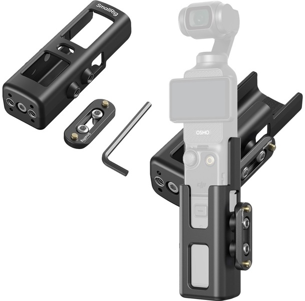 DJI OSMO POCKET 3 - SmallRig 5117 klatka do kamery, pełny dostęp do przycisków i swobodny obrót ekranu, opcja NATO, uchwyty itp. do DJI OSMO POCKET 3